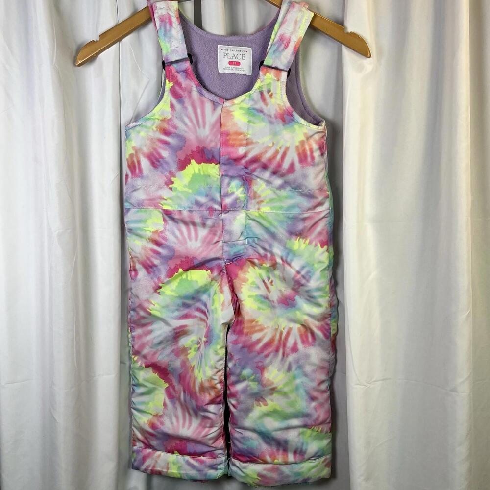 Toddler Sz 2T Bib Overalls Snow Pants by The Children's Place Pretty Print